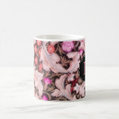 Leicester Pink Floral Pattern met Monogram Koffiemok (Center)