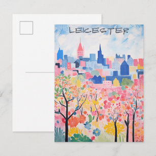 Leicester Reizen Stad Schilderen Esthetisch Briefkaart
