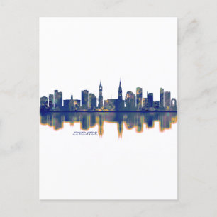 Leicester Skyline Feestdagenkaart