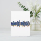 Leicester Skyline Feestdagenkaart (Staand voorkant)