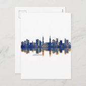 Leicester Skyline Feestdagenkaart (Voorkant / Achterkant)