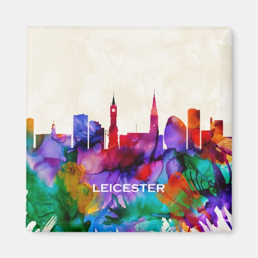Leicester Skyline Magneet (Voorkant)