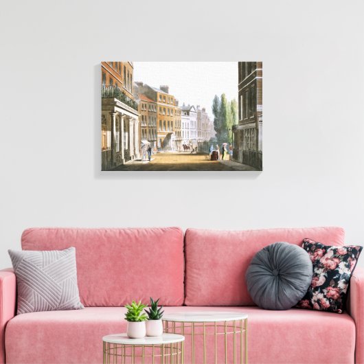 Leicester Square 1812 uit Ackermann's Repository Canvas Afdruk (Insitu (Woonkamer))