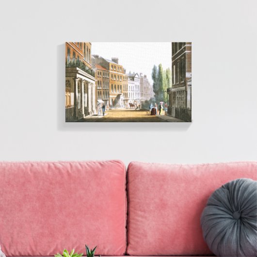 Leicester Square 1812 uit Ackermann's Repository Canvas Afdruk (Insitu (Woonkamer))