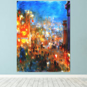 Leicester Square bij nacht, Londen Canvas Afdruk (Insitu (Houten vloer))