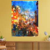 Leicester Square bij nacht, Londen Canvas Afdruk (Insitu (Woonkamer))