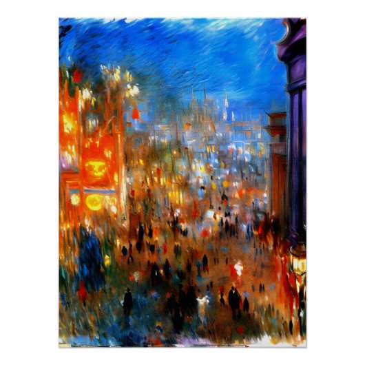 Leicester Square bij nacht, Londen Perfect Poster (Voorkant)