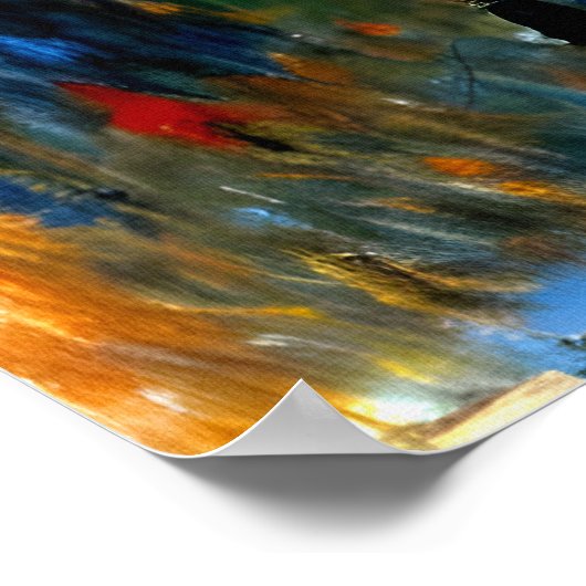 Leicester Square bij nacht, Londen Poster (Hoek)