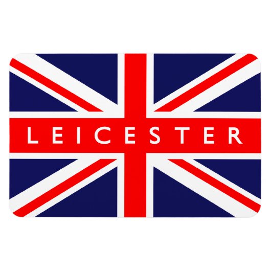 Leicester UK Flag Magneet (Horizontaal)