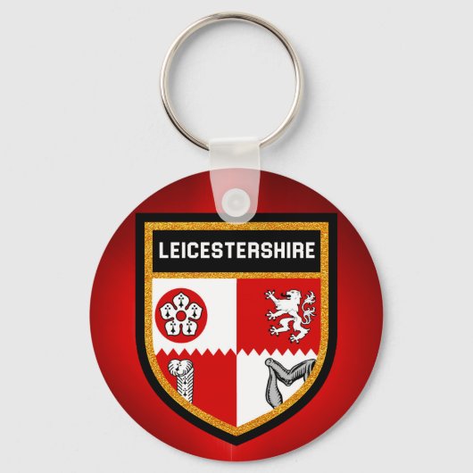 Leicestershire Flag Sleutelhanger (Voorkant)