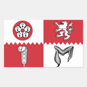 Leicestershire vlag Leicester england provincie sy Rechthoekige Sticker
