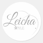 LEICHA STYLE RONDE STICKER (Voorkant)