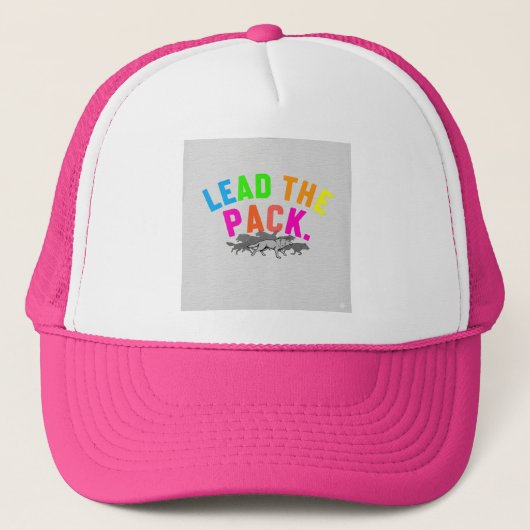 Leid de Pack, T-shirt ontwerp. Trucker Pet (Voorkant)