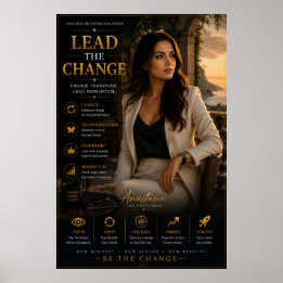 Leid De Verandering – Kantoormotivatieposter Poster