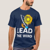 Leid de wind grappig aanpasbaar windsurfen t-shirt (Voorkant)