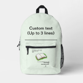 Leid een kind naar buiten of naar een boekenplank bedrukte rugzak