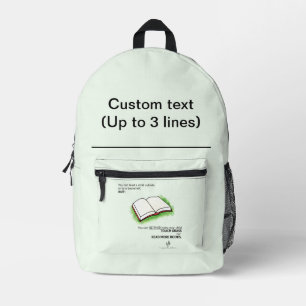 Leid een kind naar buiten of naar een boekenplank bedrukte rugzak