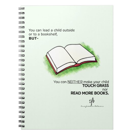 Leid een kind naar buiten of naar een boekenplank notitieboek (Voorkant)