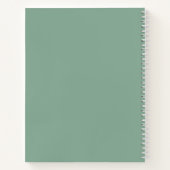 Leid groen wit penseelscript ontvangen notitieboek (Achterkant)