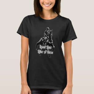 Leid lijn als een baas paard meisje t-shirt