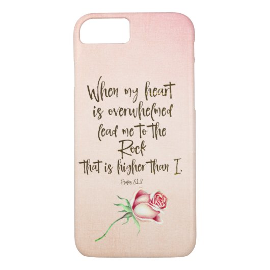 Leid me naar de Rock Psalms Bijbelvers Case-Mate iPhone Case (Achterkant)