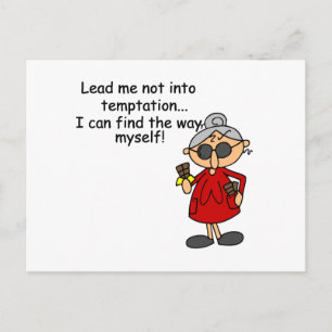 Leid me niet in verleiding Humor Briefkaart