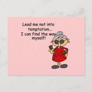 Leid me niet in verleiding Humor Briefkaart
