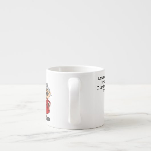 Leid me niet in verleiding Humor Espresso Kop (Achterkant)