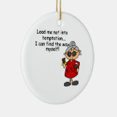 Leid me niet in verleiding Humor Keramisch Ornament (Rechts)