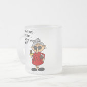 Leid me niet in verleiding Humor Matglas Koffiemok (Voorkant links)