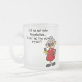 Leid me niet in verleiding Humor Matglas Koffiemok (Links)