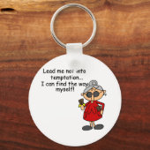 Leid me niet in verleiding Humor Sleutelhanger (Voorkant)