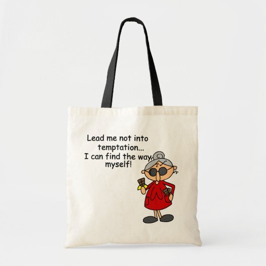 Leid me niet in verleiding Humor Tote Bag (Voorkant)