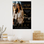 Leid Met Doel – Motiverende Kunst voor Executives Poster (Keuken)