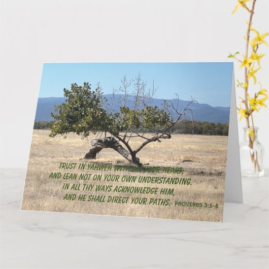 Leid niet op uw eigen inzicht kaart (Gele Bloem)