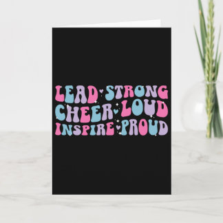Leid Sterke Cheer Luid Cheer Aanvoerder Cheerleadi Kaart