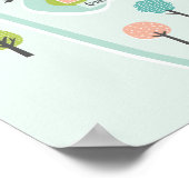 Leiden City Illustrated Kaart op muntachtergrond Poster (Hoek)