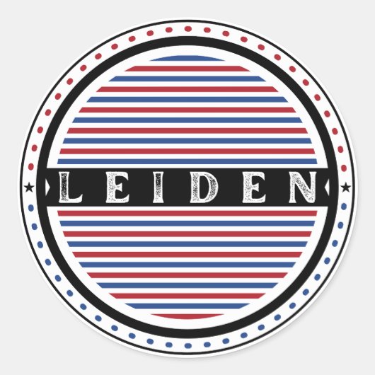Leiden City Pride Emblem – Dutch Identity Ronde Sticker (Voorkant)
