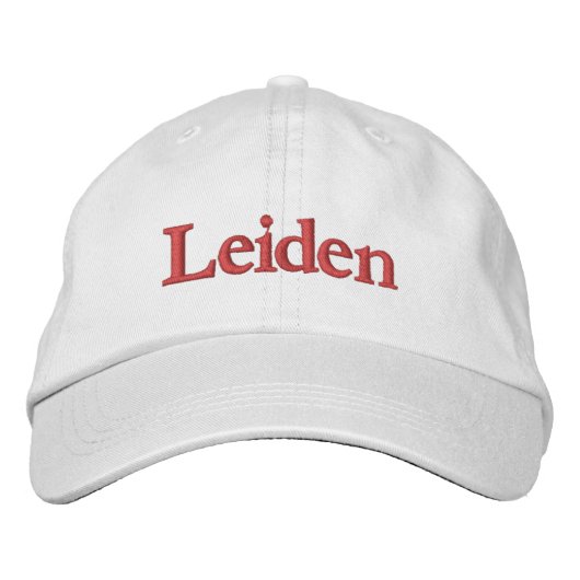 Leiden Embroidered Baseball Cap (Voorkant)