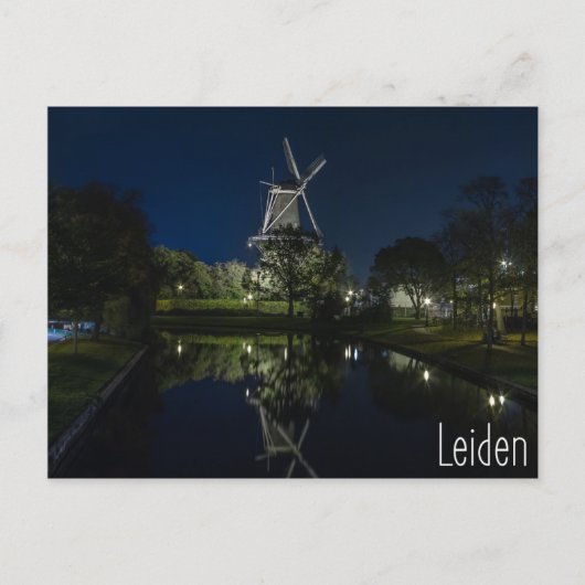 Leiden Holland Briefkaart (Voorkant)