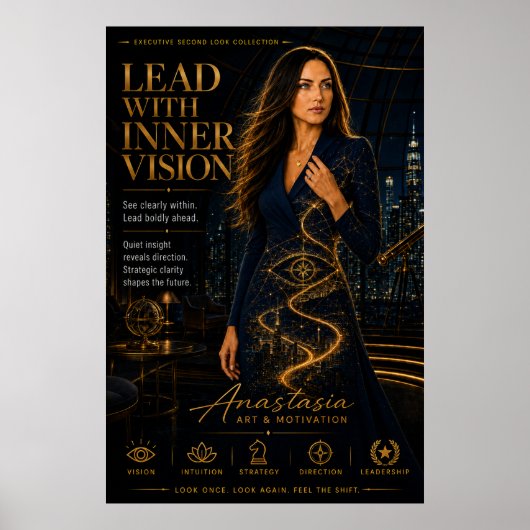 Leiden met innerlijke visie – Leiderschapspost voo Poster (Voorkant)