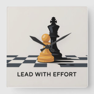 Leiden Met Inspanning Vierkante Klok