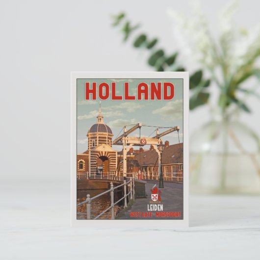 Leiden - Morspoorbrug Briefkaart (Staand voorkant)
