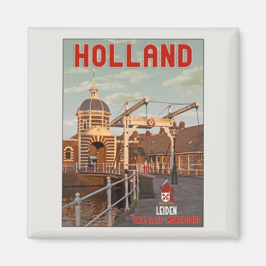 Leiden - Morspoorbrug Magneet (Voorkant)