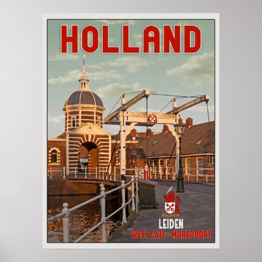 Leiden - Morspoorbrug Poster (Voorkant)