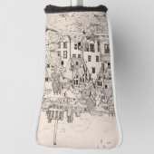 Leiden Zuid-Holland Nederland peninkttekening Golfheadcover (Draai 90)