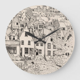 Leiden Zuid-Holland Nederland peninkttekening Grote Klok