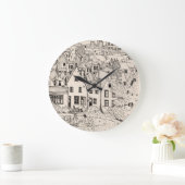 Leiden Zuid-Holland Nederland peninkttekening Grote Klok (Huis)