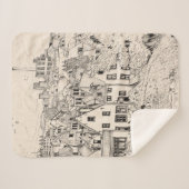 Leiden Zuid-Holland Nederland peninkttekening Sherpa Deken (Voorkant (horizontaal))