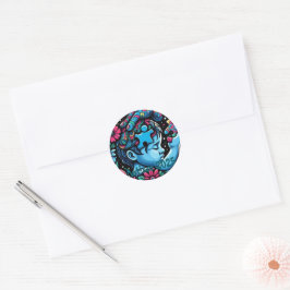Leidend licht: de puzzel van autisme bewustzijn ronde sticker